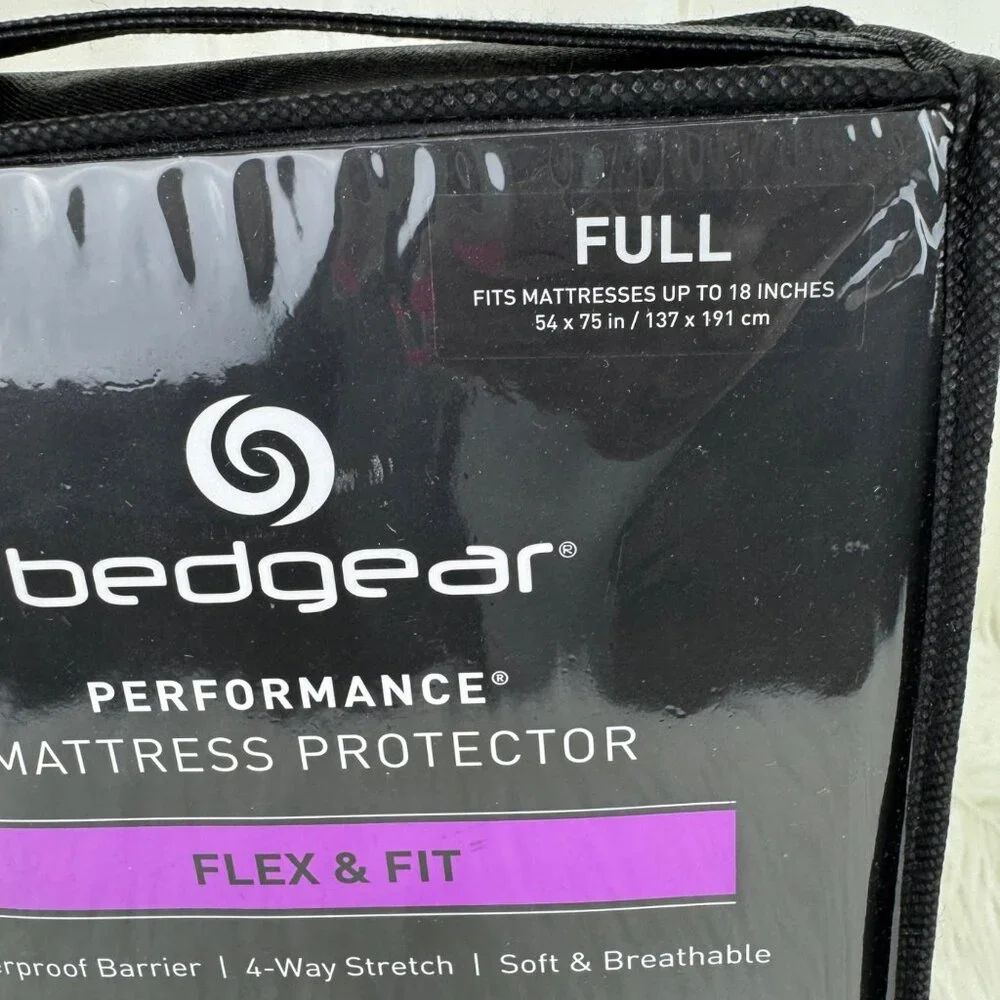 NEW Bedgear Full Size Performance Mattress Protector Cover Flex & Fit